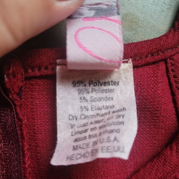 Route 3 Red Halter Lace Trim Dress S - Picture 6 of 10